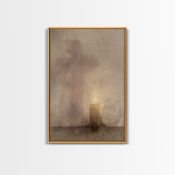 Light Of Mercy - Framed Canvas Print - Christmas Art - Christian Wall Art - Christian Art Canvas - Christian Christmas Art - Christian Deco