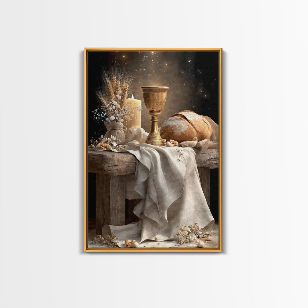 Bread Of Covenant – Framed Canvas Print – Christian Wall Art – Christian Art Canvas – Christian Art Work – Christian Gift Ideas