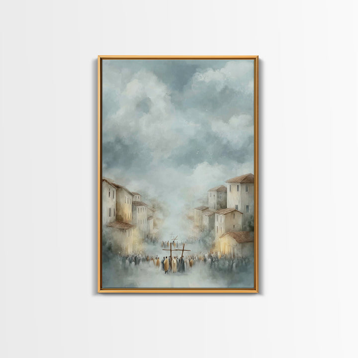 Valley Of Witness – Framed Canvas Print – Christian Art Canvas – Christian Wall Art – Modern Christian Painting – Christian Gift – Unique C