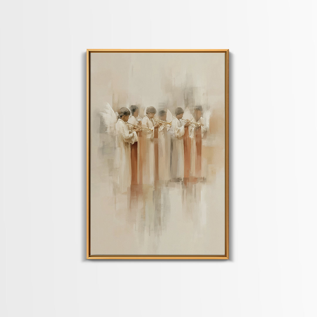 Celestial Heralds – Framed Canvas Print – Christian Art Canvas – Angel Art – Christian Wall Art – Modern Christian Art – Christian Gift Ide