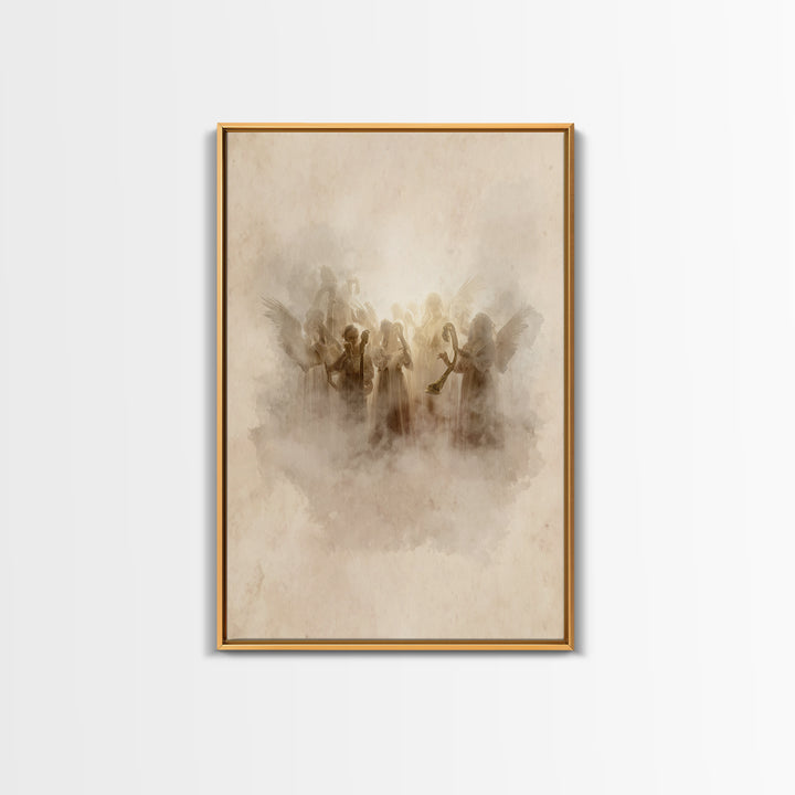 Heavenly Chorus – Framed Canvas Print – Christian Wall Art – Jesus Painting – Christian Art Canvas – Christian Decor – Christian Gift