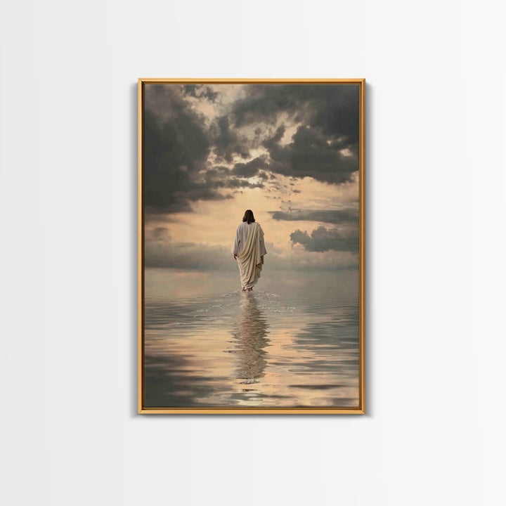 Eternal Walk, Framed Canvas Print, Christian Art Canvas, Christian Wall Art, Jesus Painting, Christian Decor, Christian Gift