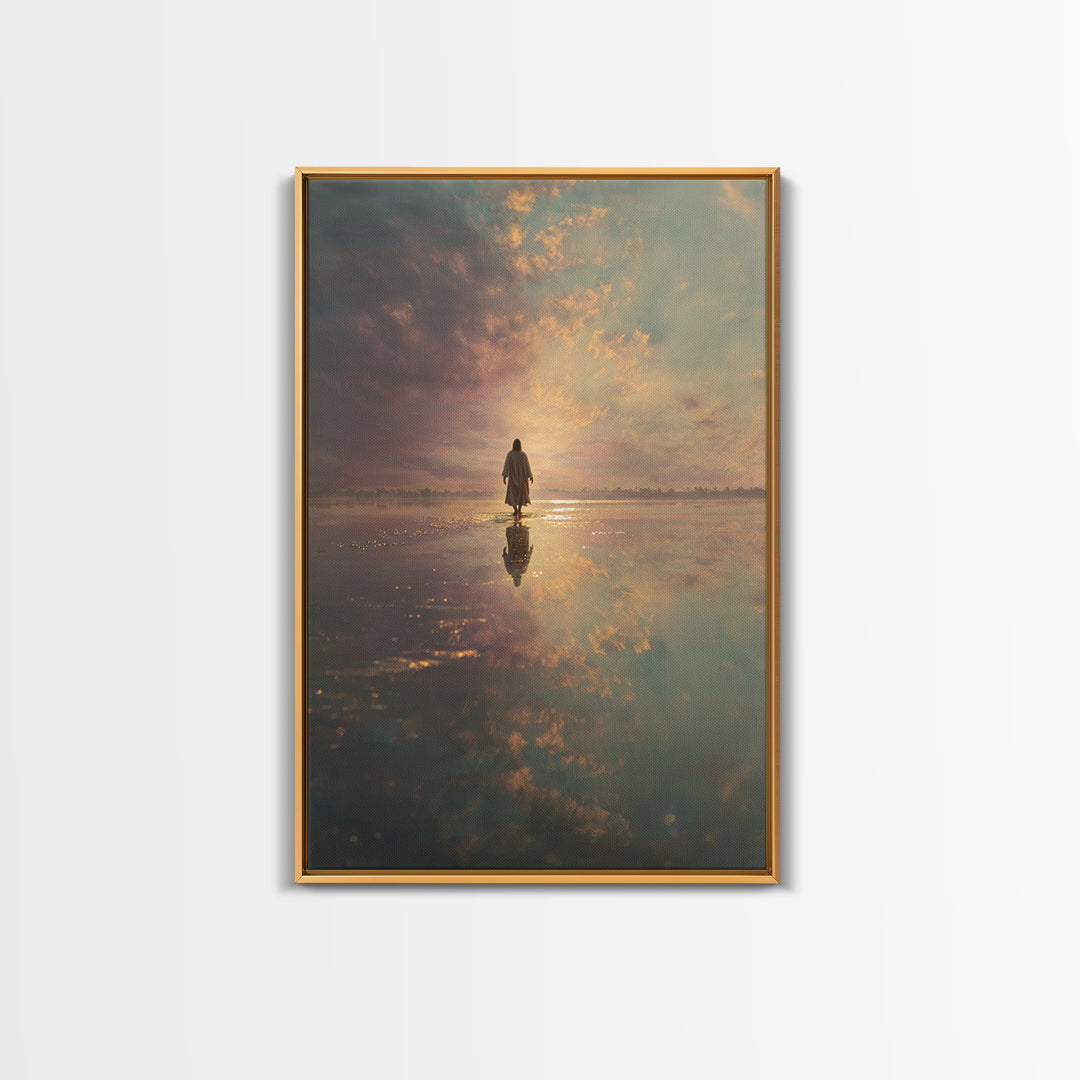 Serenity Walk – Framed Canvas Print – Christian Wall Art – Christian Gift – Christian Decor – Christian Art Canvas – Jesus Painting