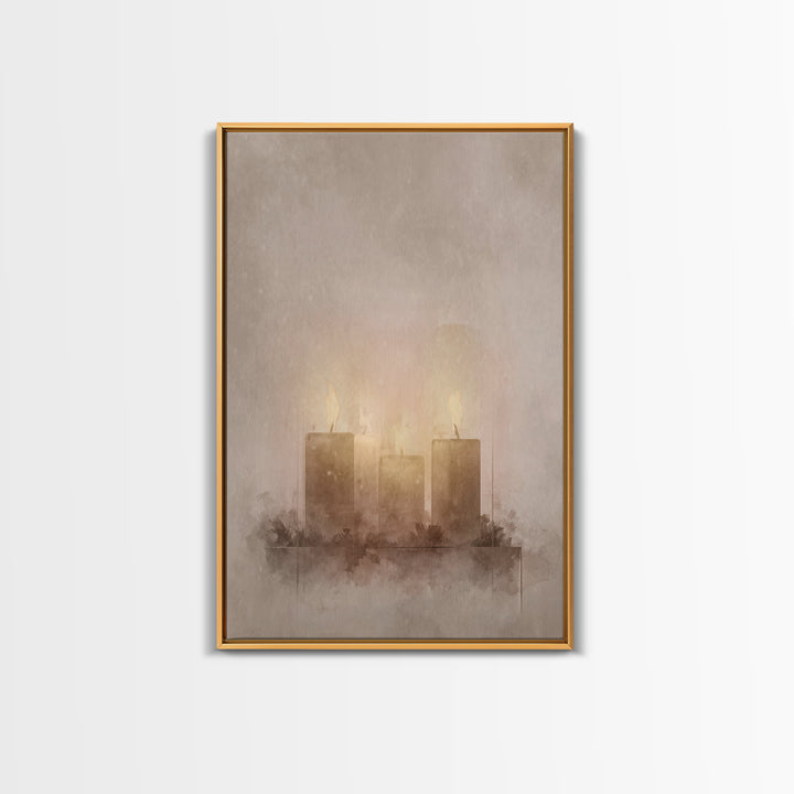 Radiant Advent Circle - Framed Canvas Print - Christmas Art - Christian Art Canvas - Christian Christmas Art - Christian Decor - Christian
