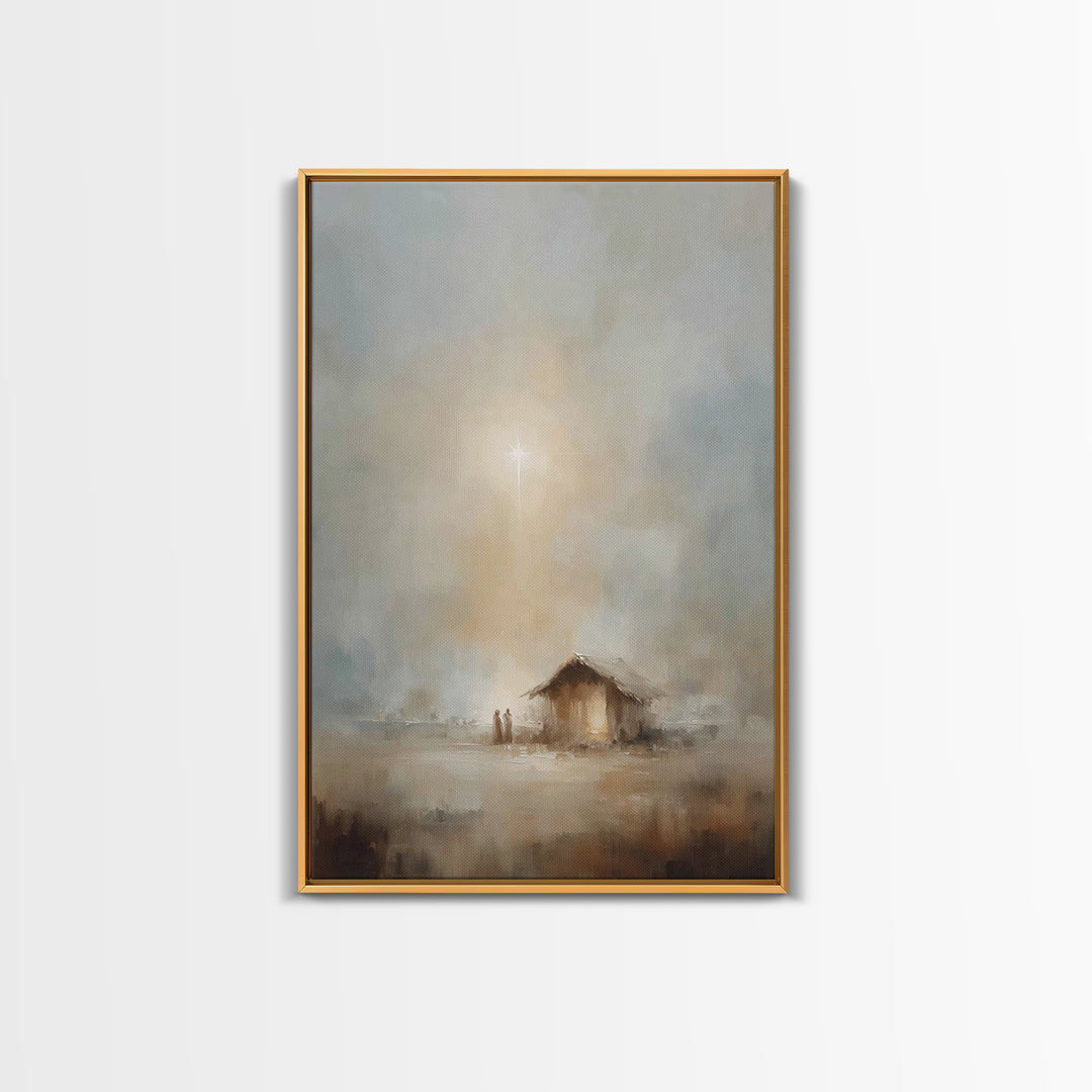 Bethlehem Peace, Framed Canvas Print, Christian Art Print, Christmas Wall Art, Christian Christmas Art, Christian Gift Ideas, Jesus Art Pri