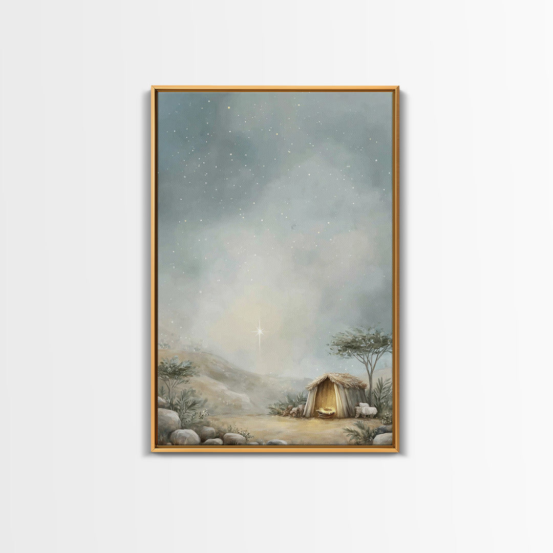 Star of Mercy | Framed Canvas Print | Christian Art Canvas | Christian Wall Art | Christmas Wall Art | Christian Gift Ideas | Jesus Christm