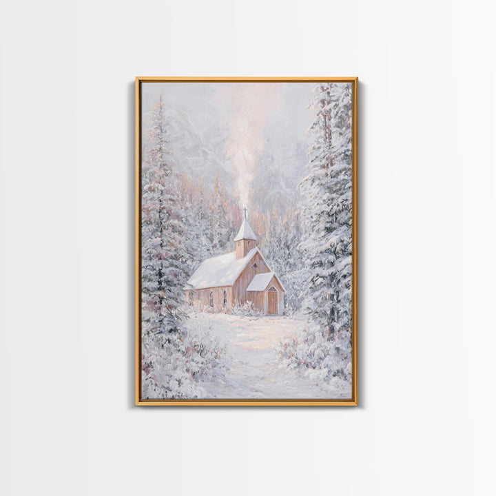 Chapel Of Peace | Framed Canvas Print | Christian Wall Art | Christmas Wall Art | Christian Art Canvas | Christian Gift Ideas