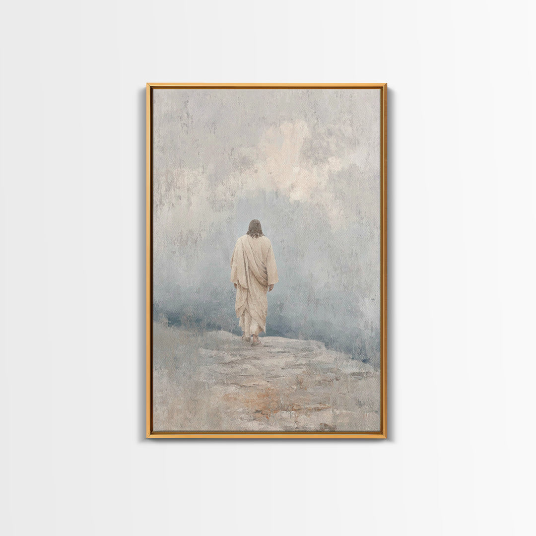 Path Of Mercy, Framed Canvas Print, Jesus Art Print, Christian Wall Art, Christian Paintings, Modern Christian Art, Christian Art Canvas