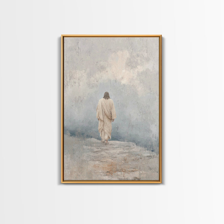 Path Of Mercy, Framed Canvas Print, Jesus Art Print, Christian Wall Art, Christian Paintings, Modern Christian Art, Christian Art Canvas