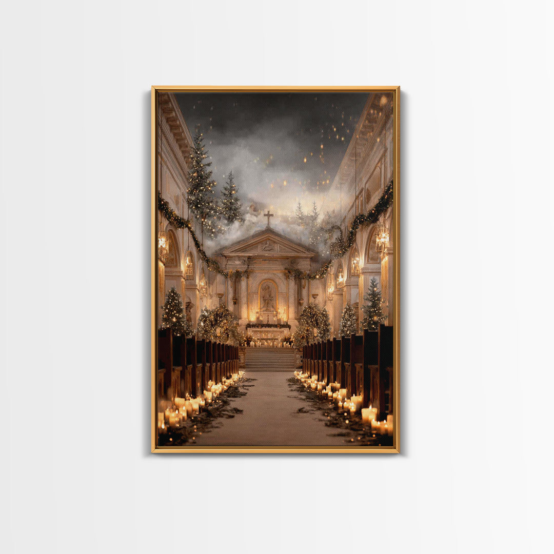 Sanctuary Of Peace - Framed Canvas Print - Christian Christmas Art - Christian Wall Art - Christian Decor - Christmas Art - Christian Art C