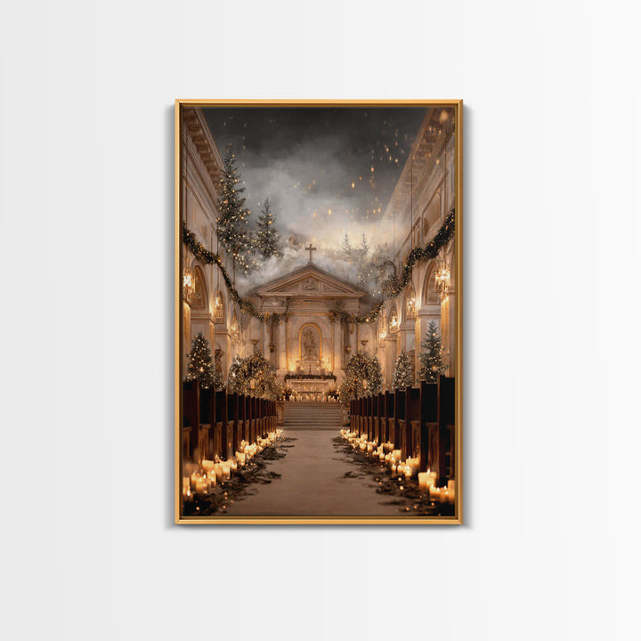 Sanctuary Of Peace - Framed Canvas Print - Christian Christmas Art - Christian Wall Art - Christian Decor - Christmas Art - Christian Art C