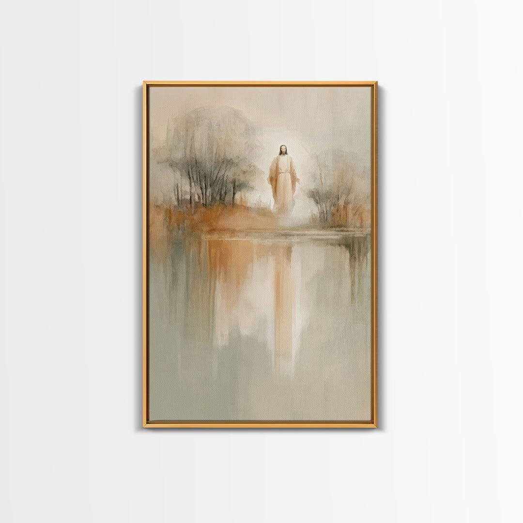 Radiant Messiah – Framed Canvas Print – Christian Wall Art – Jesus Painting – Vintage Christian Art – Christian Art Canvas – Christian Chri