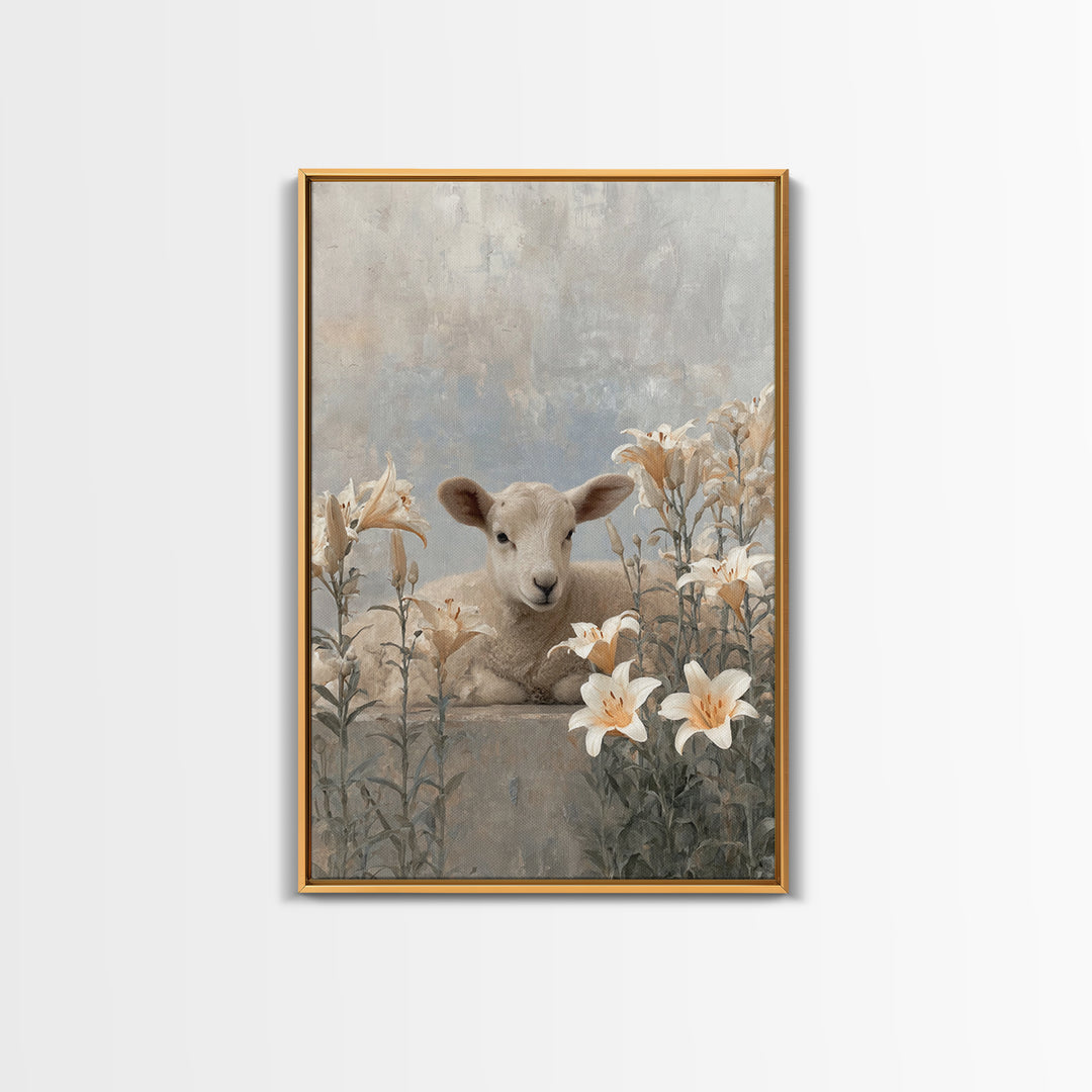 Graceful Meadow – Framed Canvas Print – Christian Wall Art – Subtle Christian Art – Christian Art Canvas – Christian Art Gift – Christian D