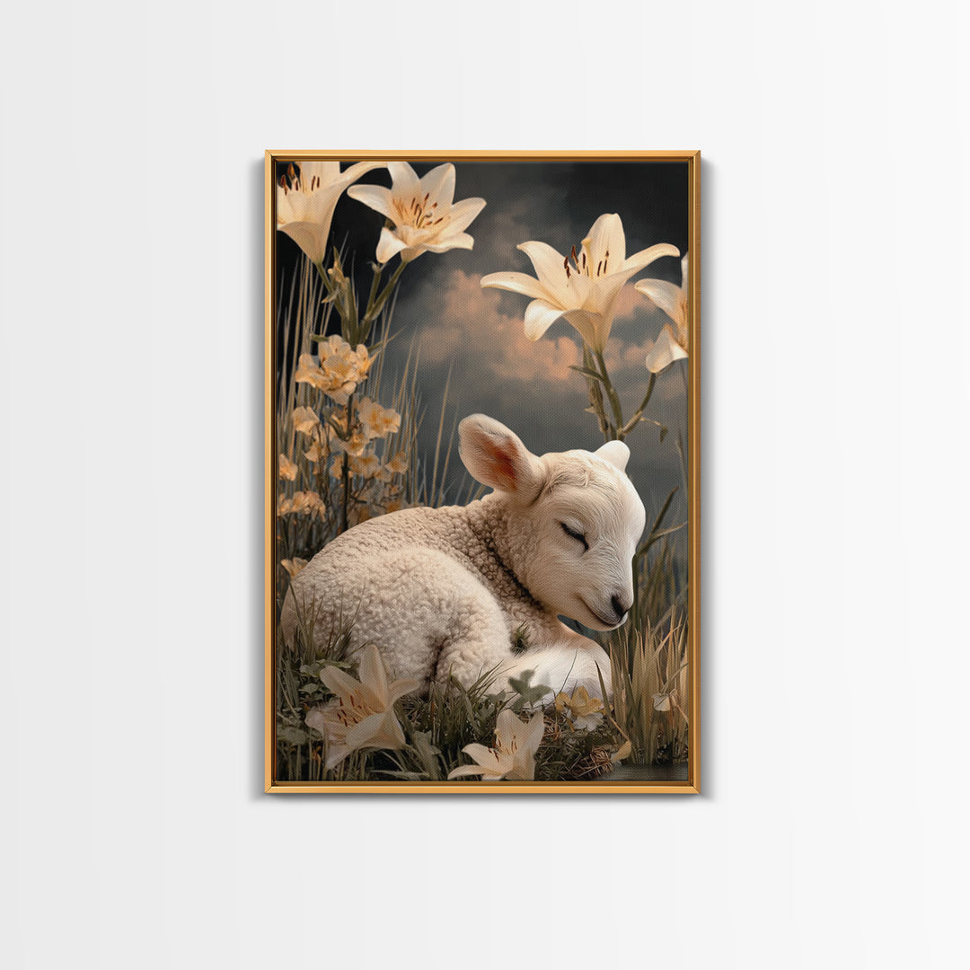 Evening Calm – Framed Canvas Print – Christian Wall Art – Christian Art Work – Christian Art Canvas – Moody Christian Art – Christian Gift