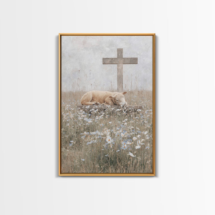 Resting Hope – Framed Canvas Print – Christian Wall Art – Christian Art Canvas – Subtle Christian Art – Christian Art Gift – Christian Deco