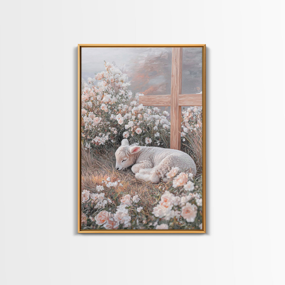 Garden Of Mercy – Framed Canvas Print – Christian Wall Art – Christian Art Work – Christian Art Canvas – Subtle Christian Art – Christian G