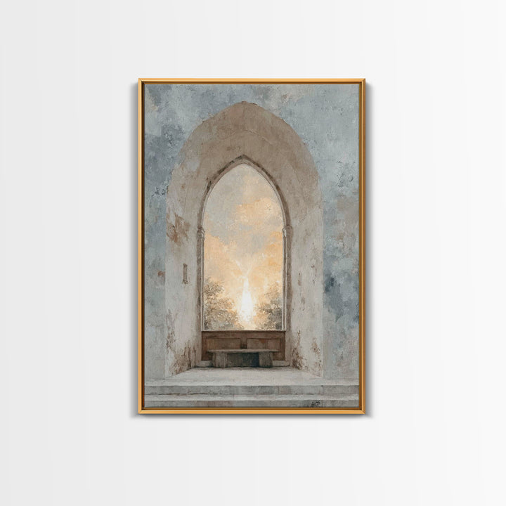 Sanctuary Glow – Framed Canvas Print – Christian Wall Art – Christian Art Printing – Christian Art Canvas – Abstract Christian Art – Christ