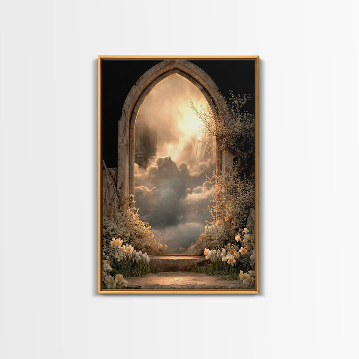 Clouds Of Promise – Framed Canvas Print – Christian Art Canvas – Christian Wall Art – Moody Christian Art – Christian Decor – Christian Art