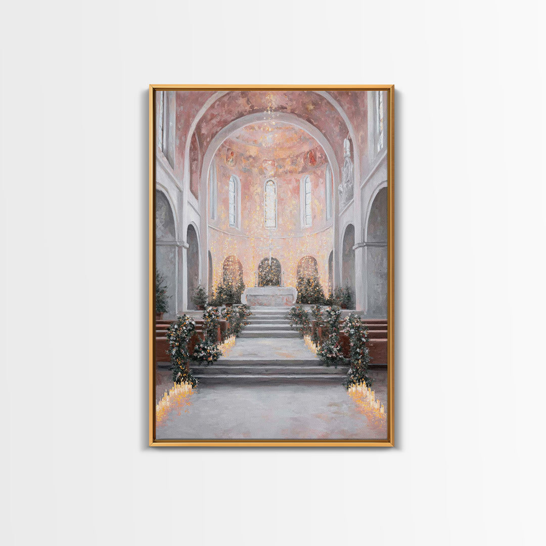 Celestial Chapel – Framed Canvas Print – Christian Christmas Art – Christian Wall Art – Modern Christian Art – Christmas Art – Christian Ar