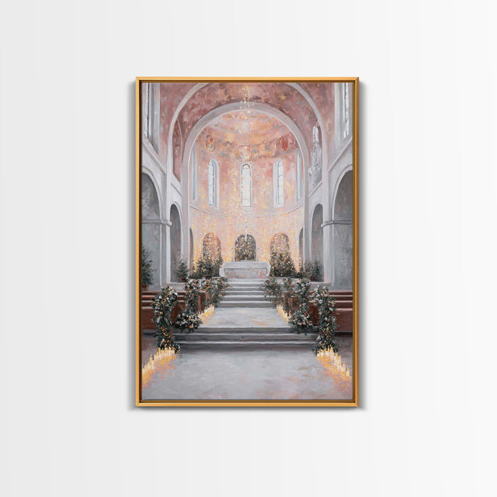 Celestial Chapel – Framed Canvas Print – Christian Christmas Art – Christian Wall Art – Modern Christian Art – Christmas Art – Christian Ar