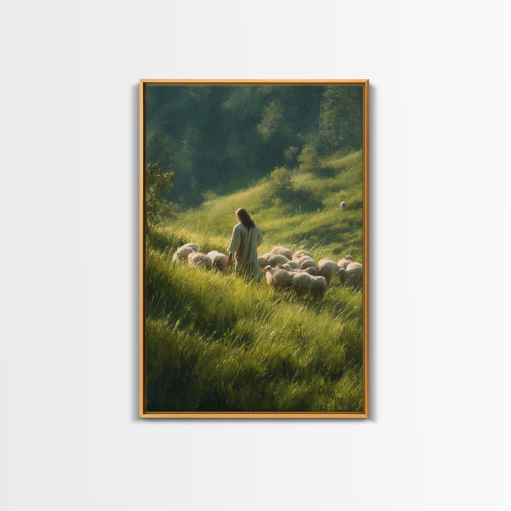 Fields Of Mercy – Framed Canvas Print – Jesus Art Print – Christian Wall Art – Christian Art Canvas – Modern Christian Painting – Christian