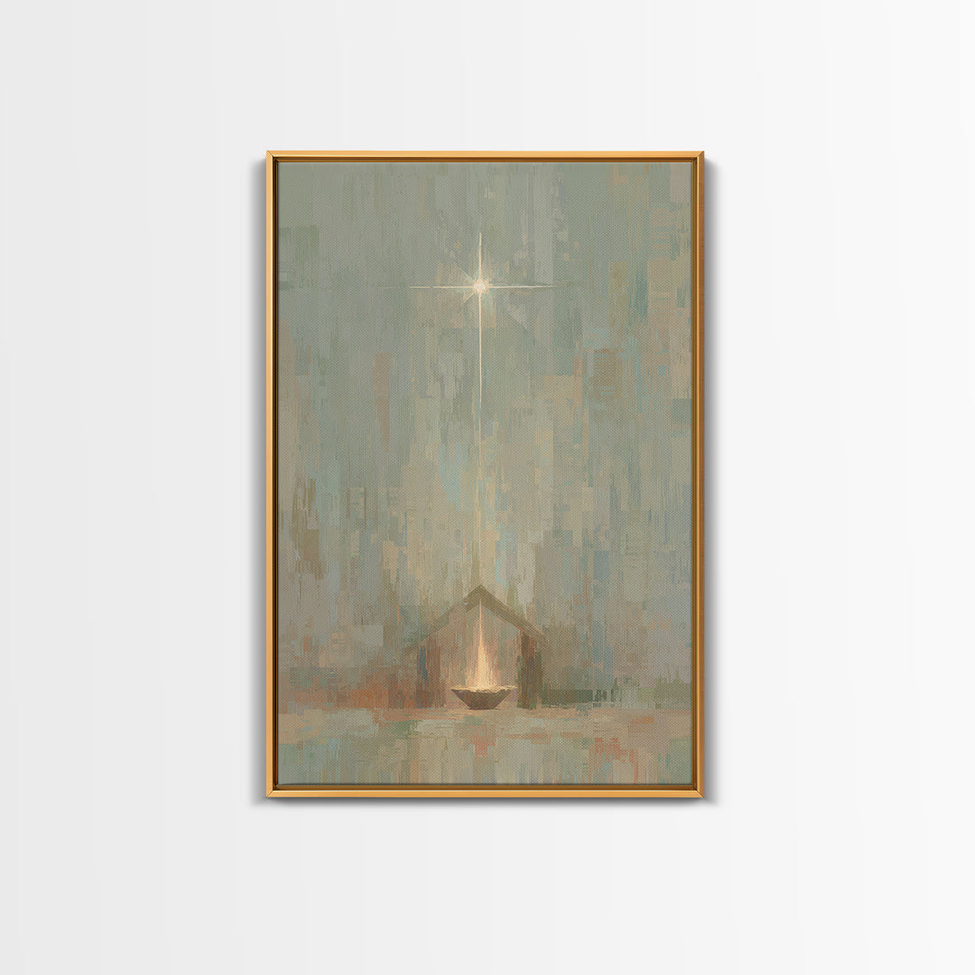Infant Radiance – Framed Canvas Print – Christian Art Canvas – Christian Wall Art – Christian Christmas Art – Jesus Painting