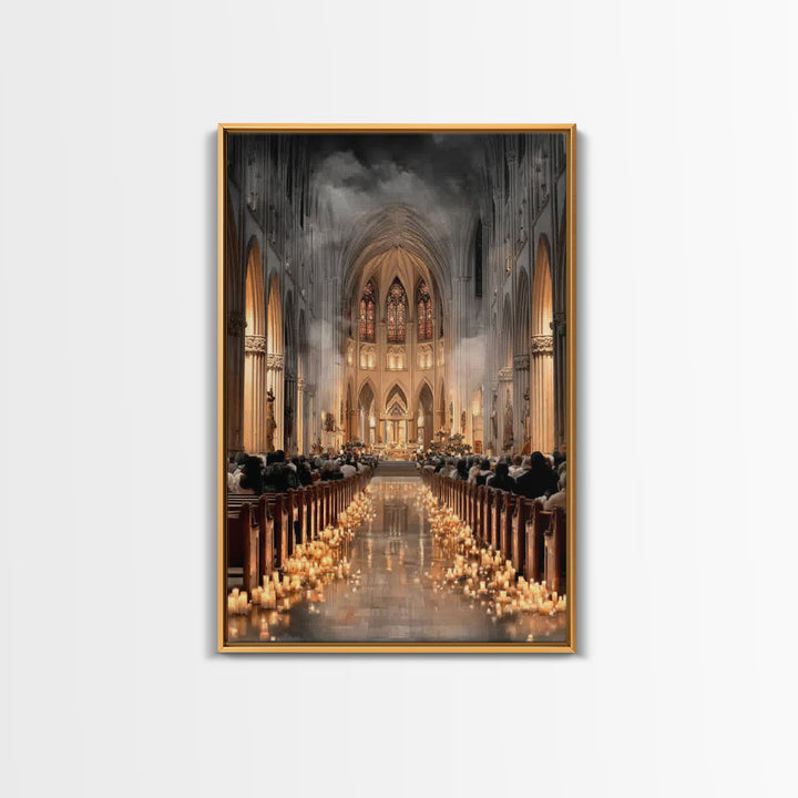 Graceful Gathering – Framed Canvas Print – Christian Wall Art – Subtle Christian Art – Christmas Art – Christian Art Canvas – Christian Chr
