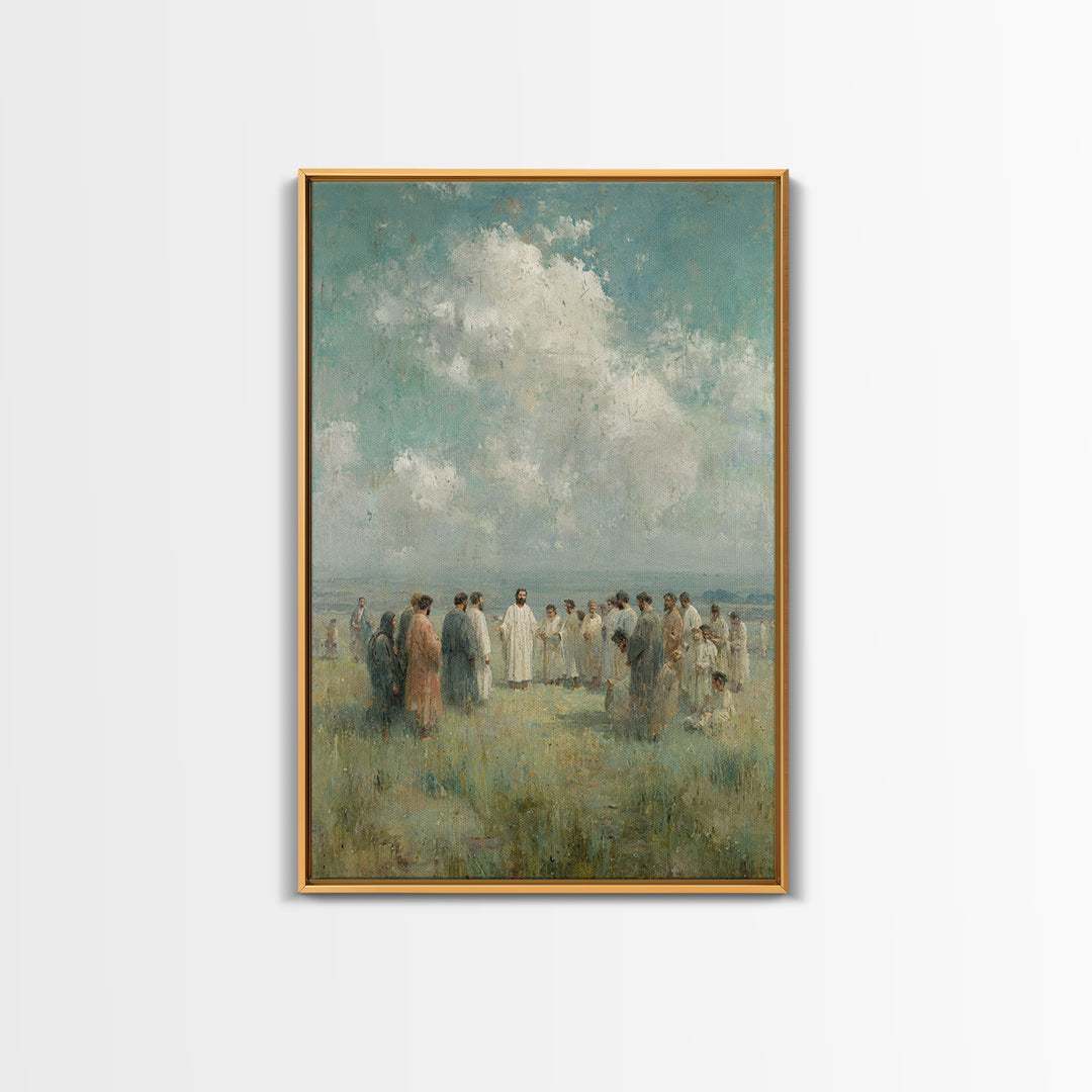 Fields Of Faith – Framed Canvas Print – Christian Wall Art – Christian Art Canvas – Jesus Painting – Christian Christmas Art – Subtle Chris