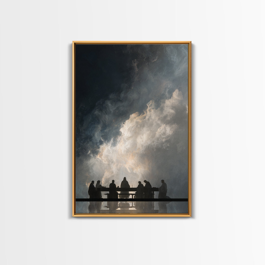 Divine Banquet – Framed Canvas Print – Jesus Painting – Christian Wall Art – Christian Art Canvas – Christian Art – Modern Christian Art