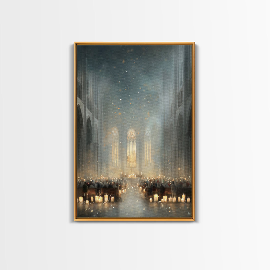 Sacred Illumination – Framed Canvas Print – Christian Art Canvas – Christmas Art – Christian Wall Art – White Christmas Art – Christian Chr