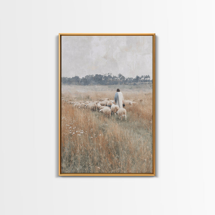 Golden Fields | Framed Canvas Print | Christian Wall Art | Christian Art Canvas | Subtle Christian Art | Christian Painting | Christian Art