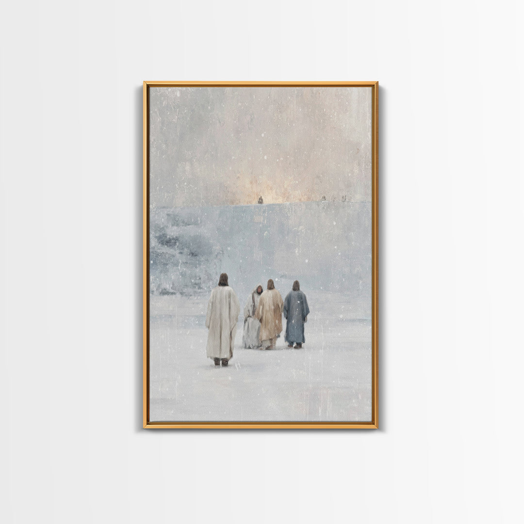 Holy Night Reflections – Framed Canvas Print – Christian Art Canvas – Christian Art – Christian Christmas Art – Christian Wall Art – Jesus