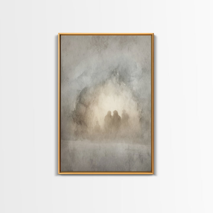 Divine Winter Journey – Framed Canvas Print – Christian Art – Christian Art Canvas – Christian Wall Art – Jesus Painting – Christian Christ