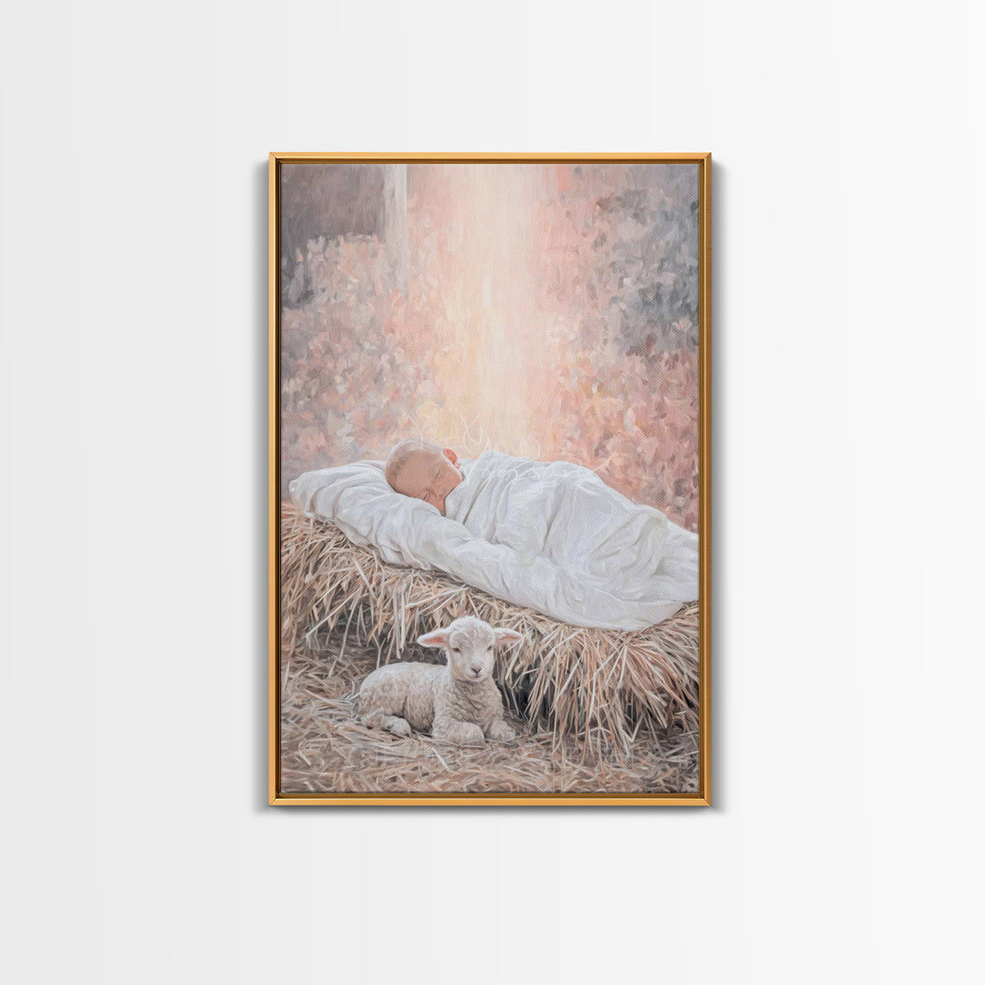 Radiant Holy Dawn – Framed Canvas Print – Christian Wall Art – Modern Christian Art – Jesus Christmas Art – Christmas Art Prints – Christia