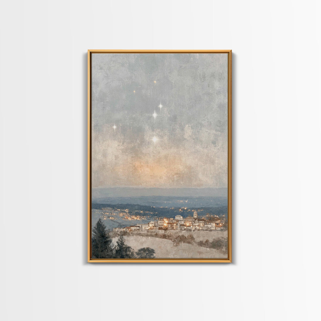 Holy Dawn – Framed Canvas Print – Christian Art Prints – Christmas Canvas Wall Art – Christian Wall Art – Subtle Christian Art