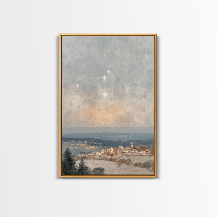 Holy Dawn – Framed Canvas Print – Christian Art Prints – Christmas Canvas Wall Art – Christian Wall Art – Subtle Christian Art