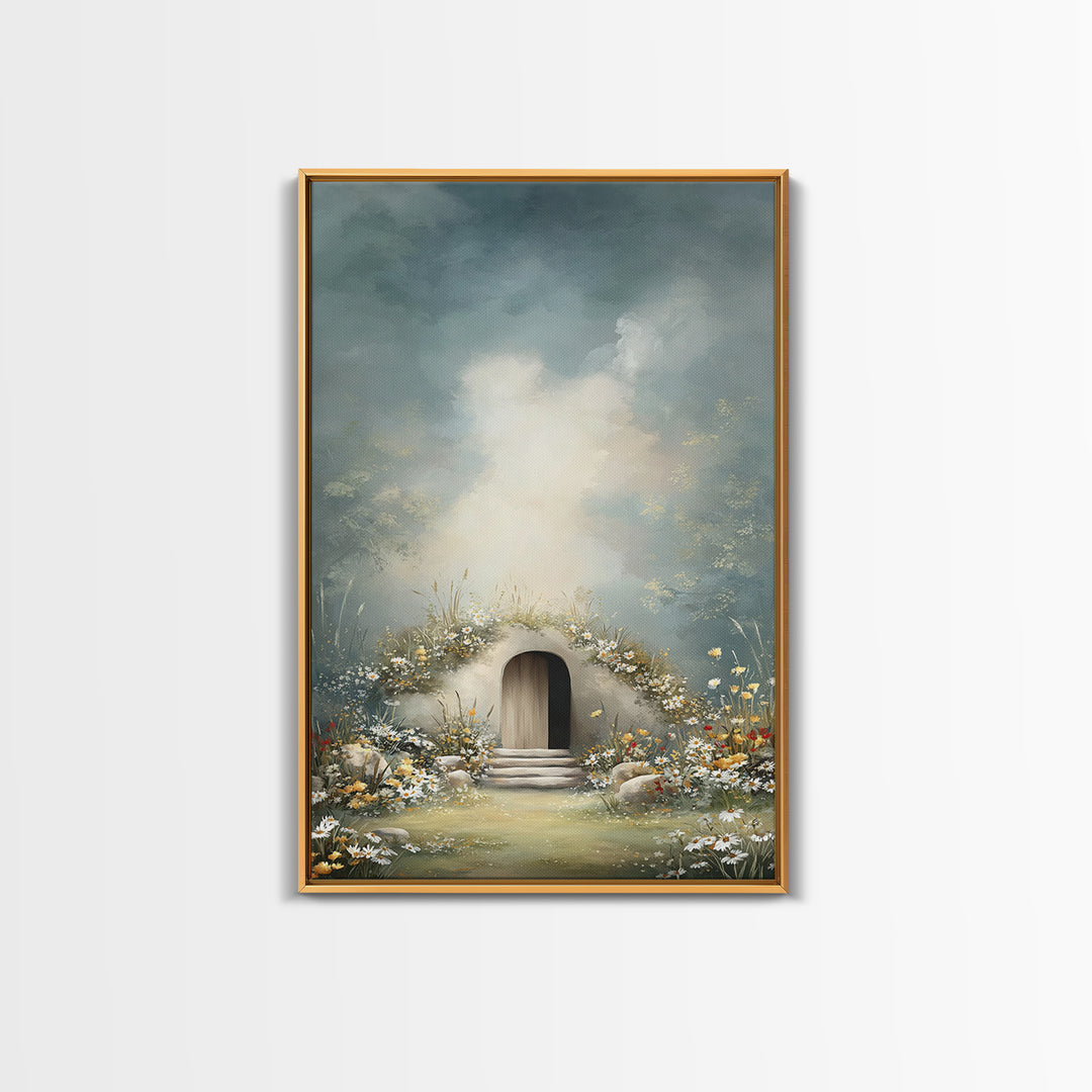 Garden Of Hope | Framed Canvas Print | Christian Art Print | Christian Wall Art | Jesus Painting Canvas | Christian Home Decor