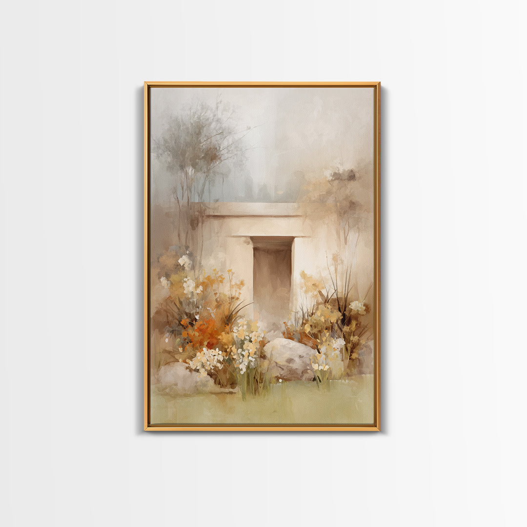 Graceful Stillness – Framed Canvas Print – Christian Art Work – Christian Wall Art – Jesus Painting – Modern Christian Art