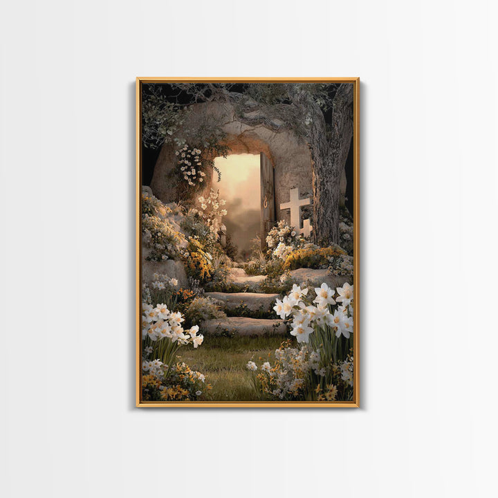 Eternal Promise | Framed Canvas Print | Christian Wall Art | Jesus Painting Canvas | Christian Christmas Art | Christian Decor