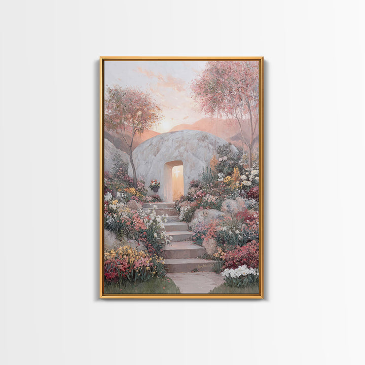Risen Glory | Framed Canvas Print | Christian Wall Art | Jesus Painting | Christian Art Print | Christian Easter Art