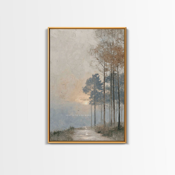 Dawn Of Hope – Framed Canvas Print – Christian Wall Art – Subtle Christian Art – Christian Art Canvas – Minimalist Christian Art – Christia