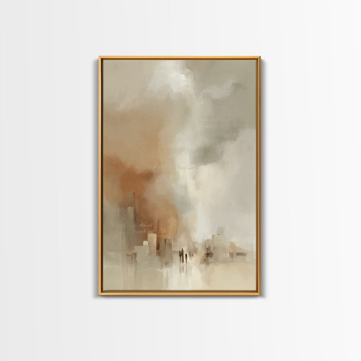 City Of Mercy | Framed Canvas Print | Christian Wall Art | Abstract Christian Art | Christian Art Canvas | Christian Decor | Modern Christi