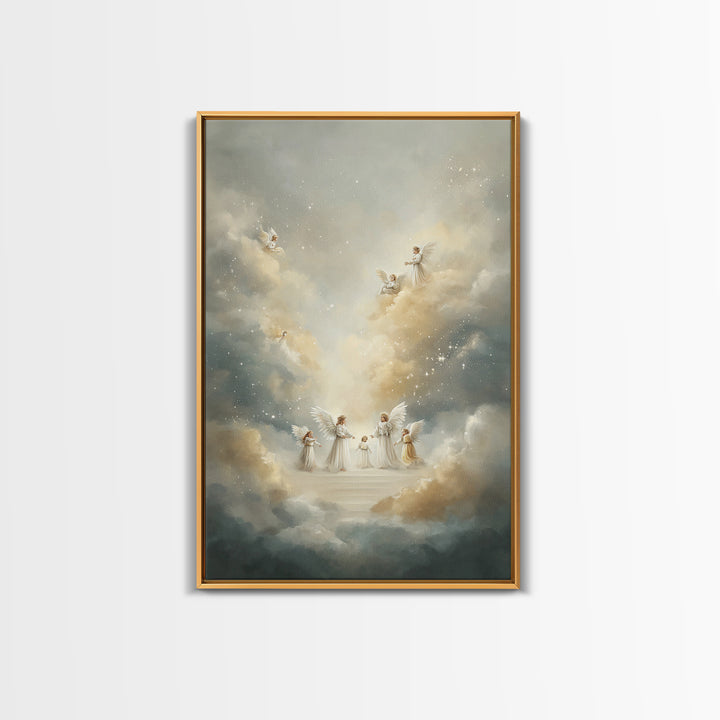 Midnight Bethlehem – Framed Canvas Print – Christian Christmas Art – Christmas Canvas Wall Art – Christian Art Work – Moody Christmas Art