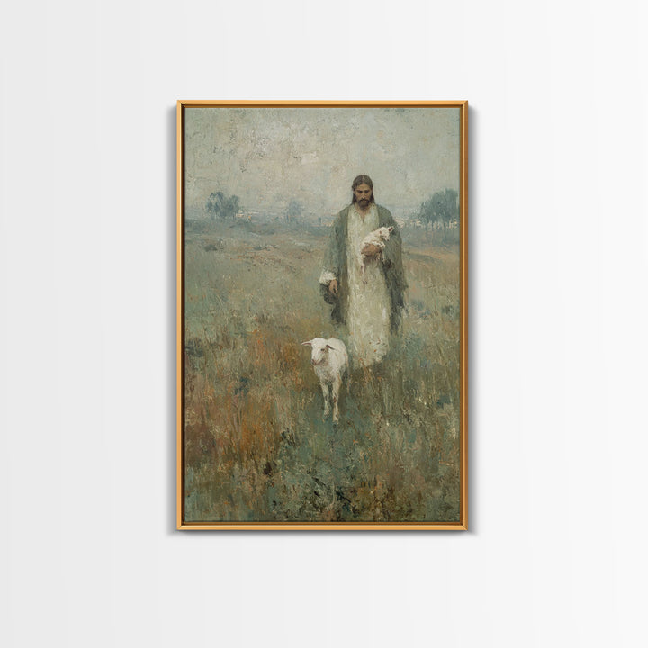 Fields Of Mercy | Framed Canvas Print | Christian Art Canvas | Jesus Painting | Christian Art | Christian Gift | Vintage Christian Art
