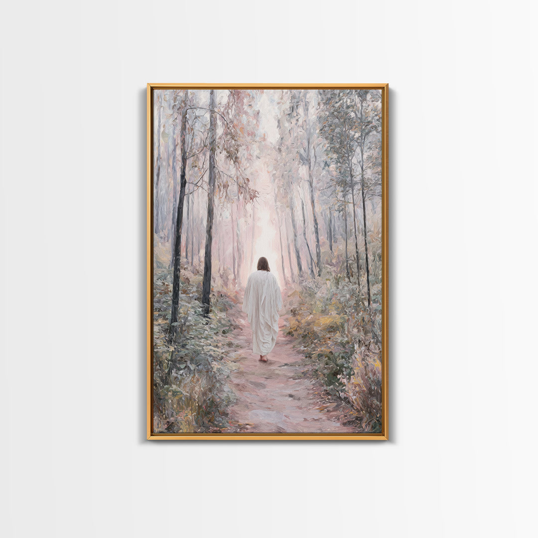 Path Of Grace – Framed Canvas Print – Christian Wall Art – Christian Art Print – Jesus Painting – Modern Christian Art – Christian Gift