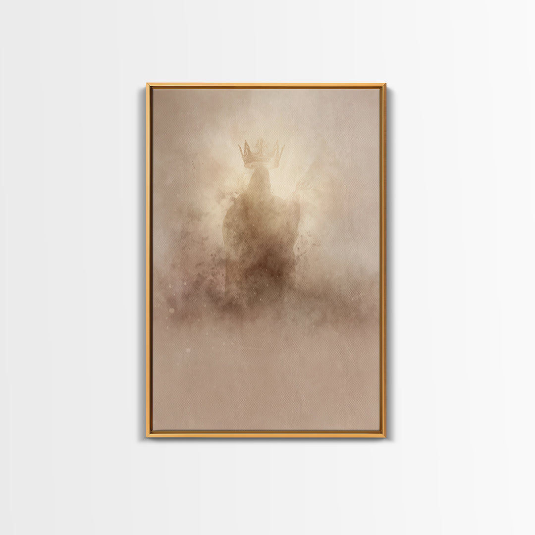 Radiant King Glory - Framed Canvas Print - Jesus Painting - Christian Wall Art - Christian Art Canvas - Christmas Art - Christian Gifts - F