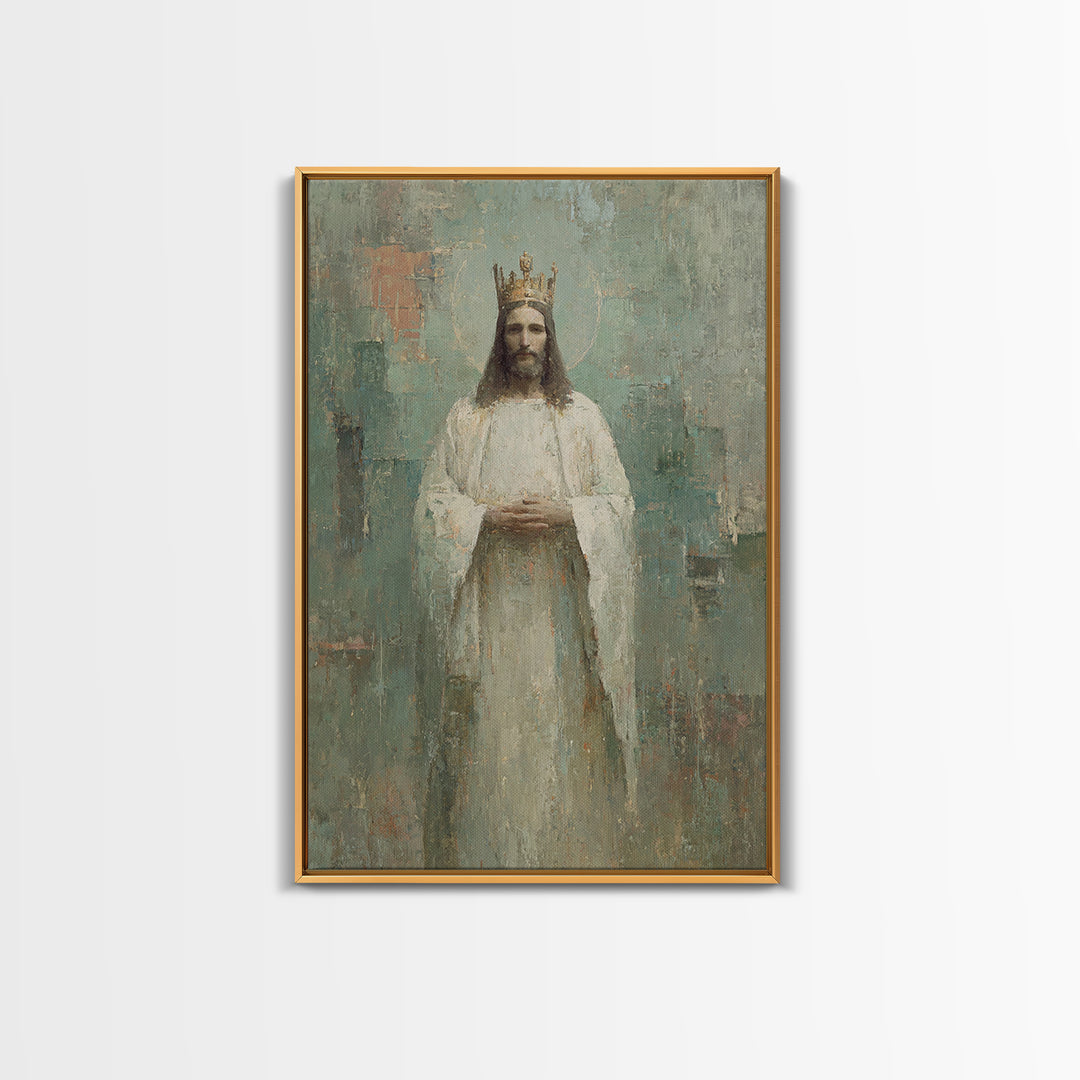 Night Of Majesty - Framed Canvas Print - Christian Art Canvas - Christian Wall Art - Jesus Painting - Christian Christmas Art - Christian G