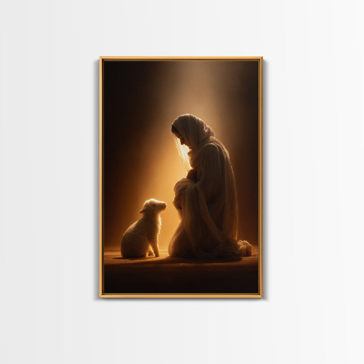 Everlasting Peace - Framed Canvas Print - Christian Wall Art - Christian Art Canvas - Jesus Painting - Christian Decor - Christmas Art - Fa