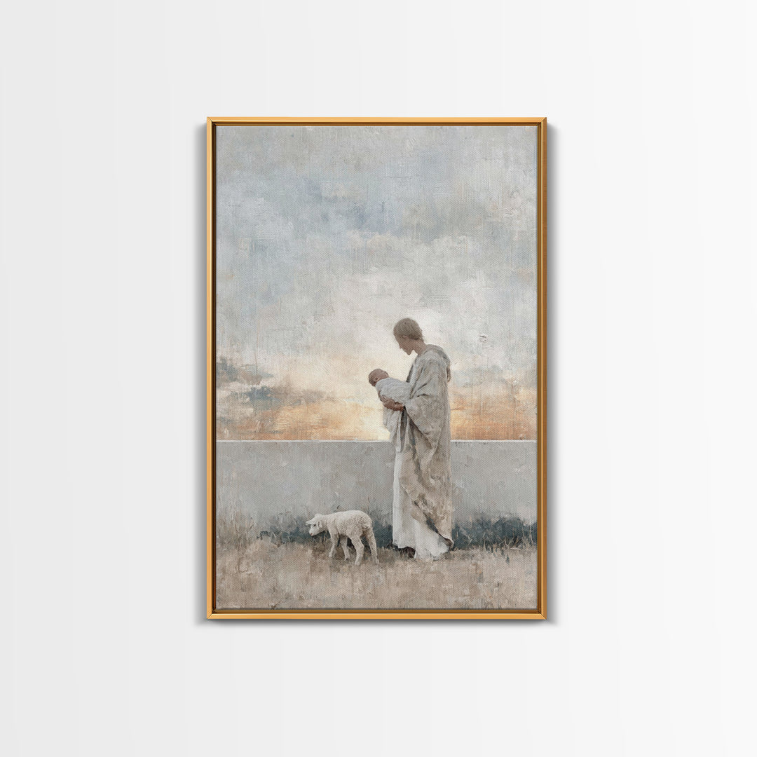 Dawn Of Promise | Framed Canvas Print | Christian Wall Art | Christian Art Canvas | Jesus Painting | Christian Christmas Art | Christian De