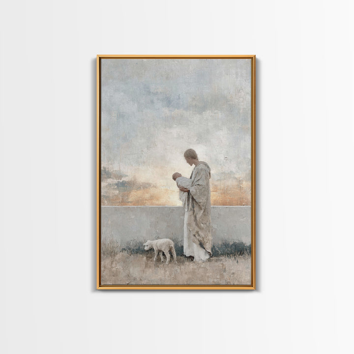 Dawn Of Promise | Framed Canvas Print | Christian Wall Art | Christian Art Canvas | Jesus Painting | Christian Christmas Art | Christian De